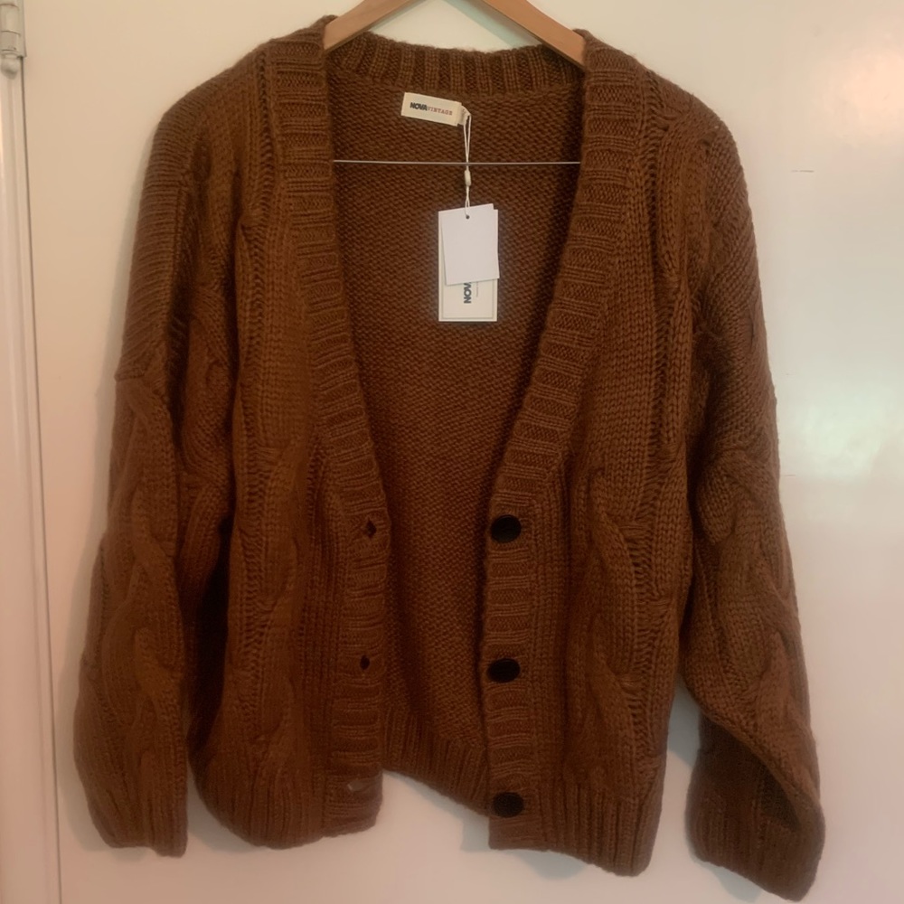 Ana Oversize Cardigan - Brown